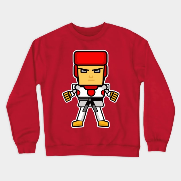 Red Corner Taekwondo Figther Crewneck Sweatshirt by erwinwira